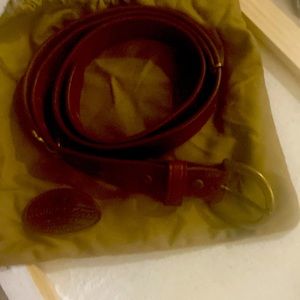 Brown Genuine leather Willis And Geiger belt. Adjustable unisex belt